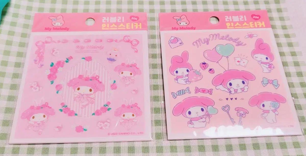 산리오 캐릭터즈 마이멜로디 러블리 인스 스티커 일괄 다꾸 문구 굿즈 데코
