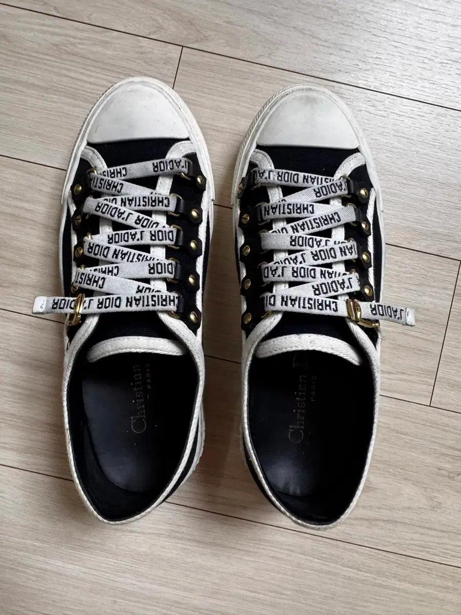 디올 워크앤디올 스니커즈 캔버스 블랙 여성 여자 운동화