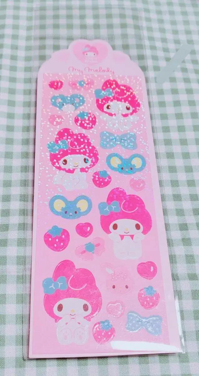 산리오 캐릭터즈 마이멜로디 반짝이 큐티 펄 스티커 다꾸 데코 문구 굿즈