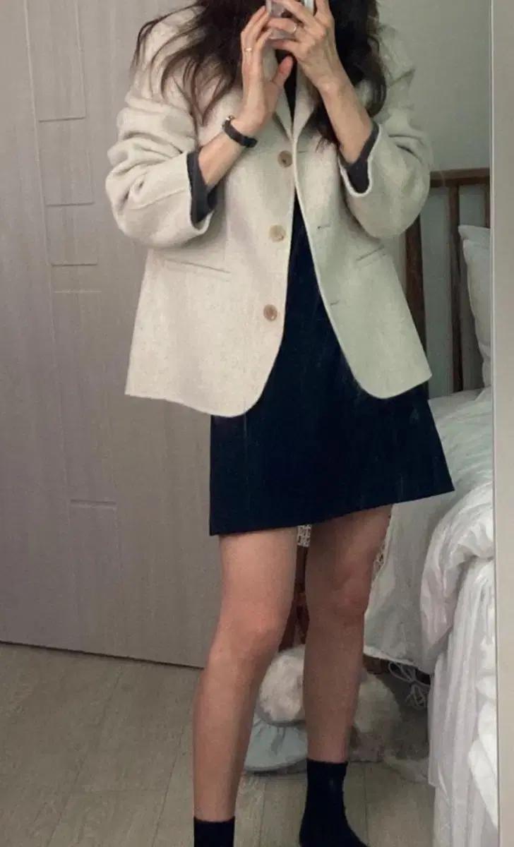 색감/소재 다 좋은 울 90 가내스라 핸드메이드 울 자켓 코트 데려가세요