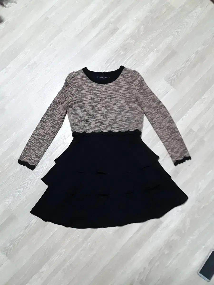 하객룩 오피스룩 트위드 원피스 레이어드룩-사이즈M(Alicelulu브랜드