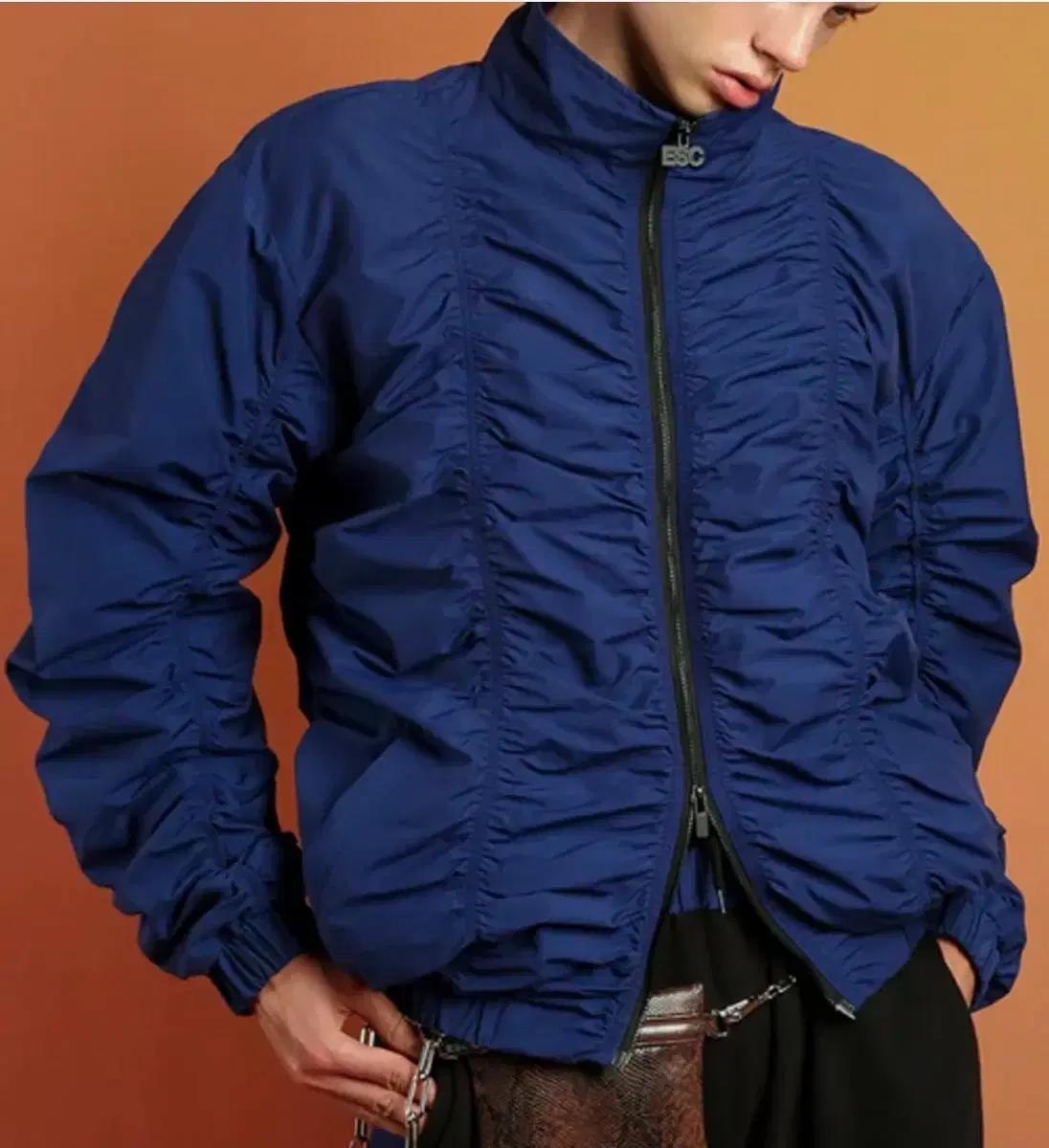 esc studio shrring jacket 이에스씨스튜디오 셔링블루종