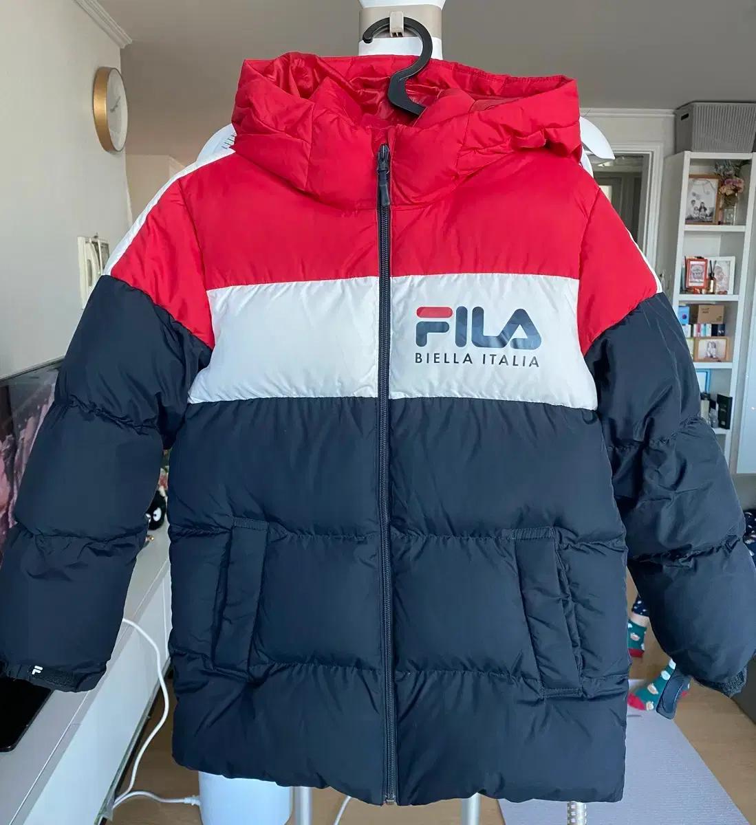 휠라 키즈 남아 오리털 덕다운 패딩 145사이즈