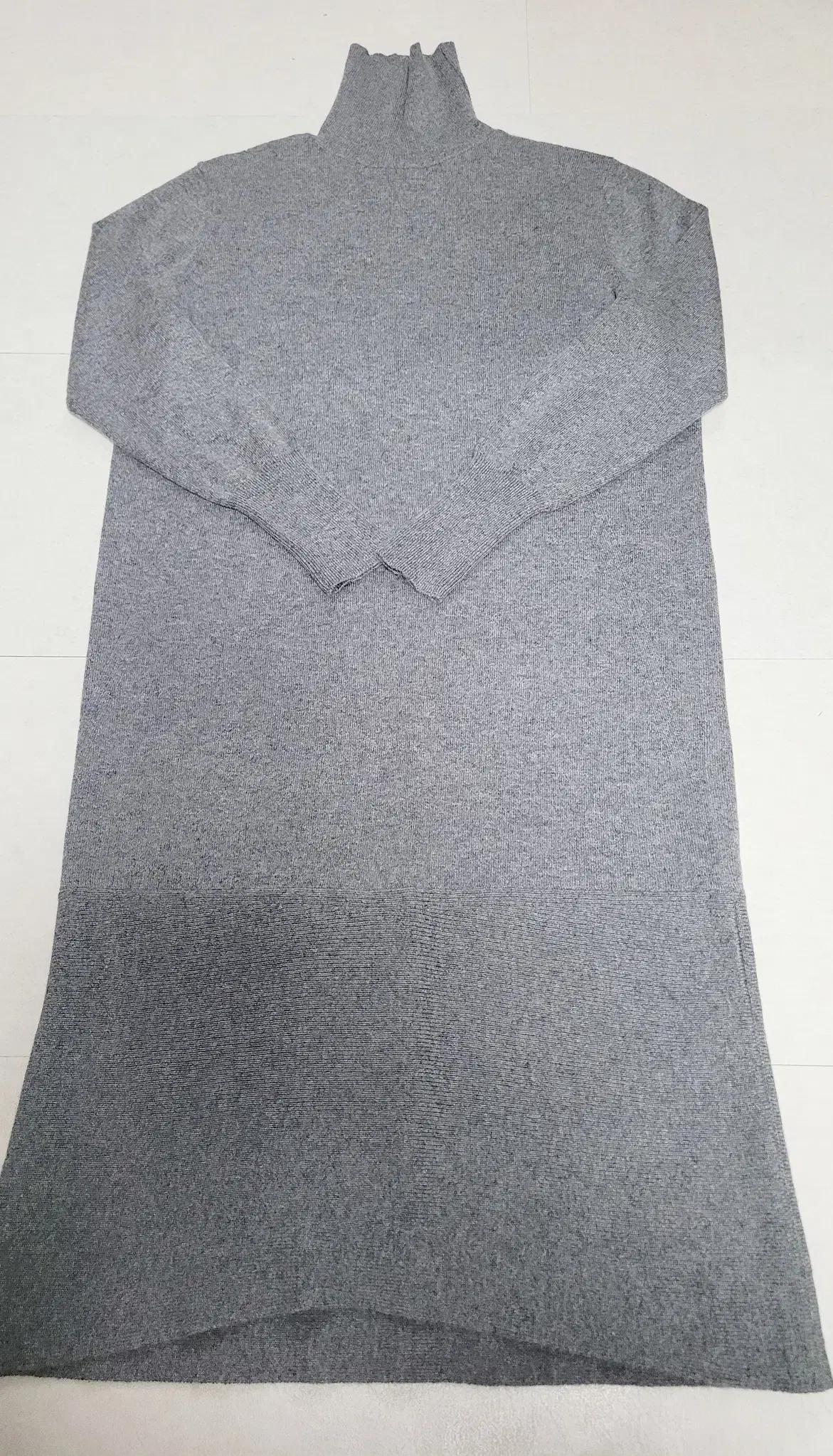 LBL 캐시미어100 폴라넥 니트 롱원피스 폴1182/d