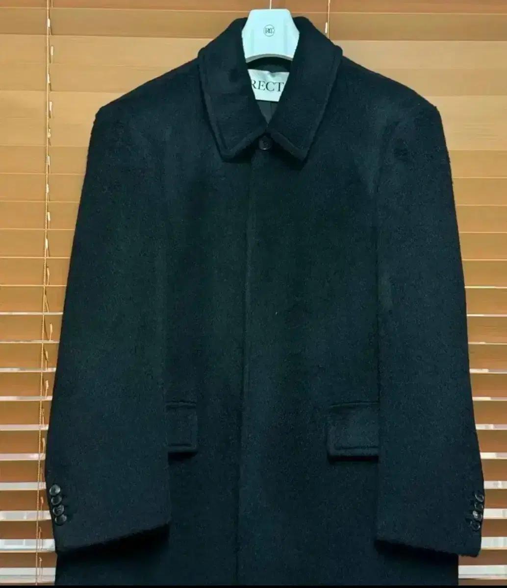 [새상품] 24FW 렉토 라마 울 블랜드 발마칸 코트 블랙