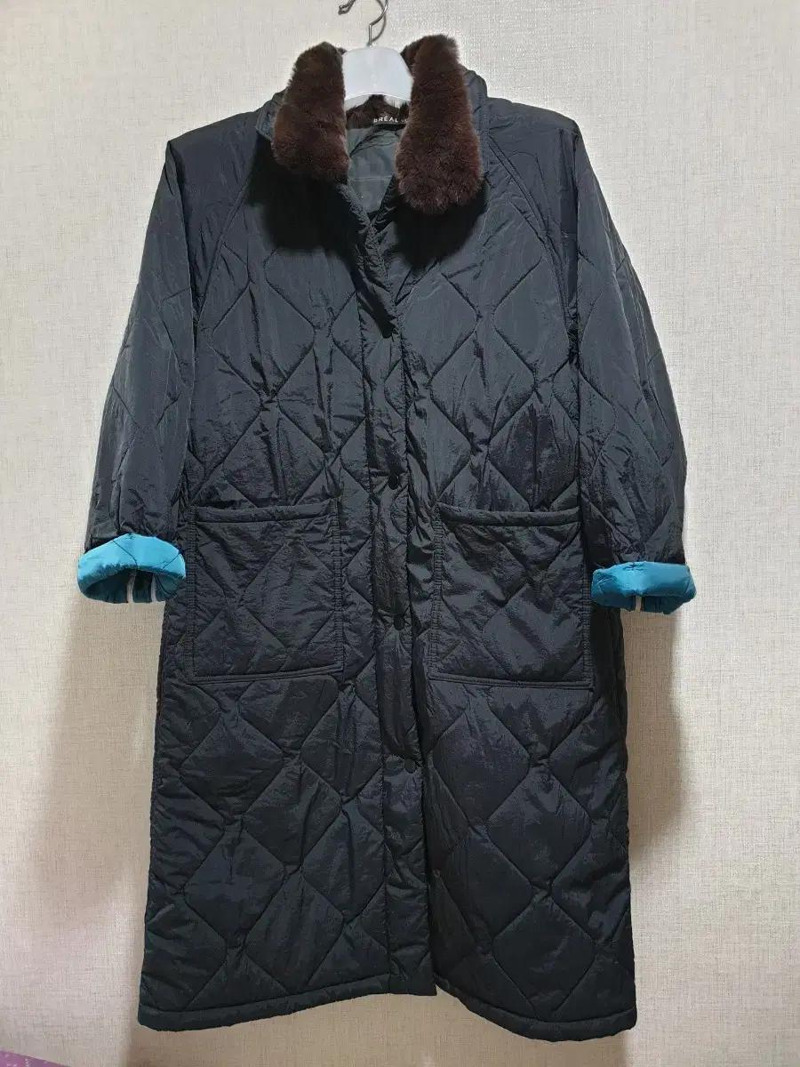 (88사이즈) 렉스털 경량 롱패딩잠바,배색패딩,겨울외투,빅사이즈 패딩점퍼