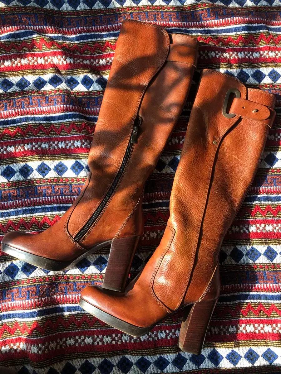 Barbara bui 브라운레더 롱 부츠 225