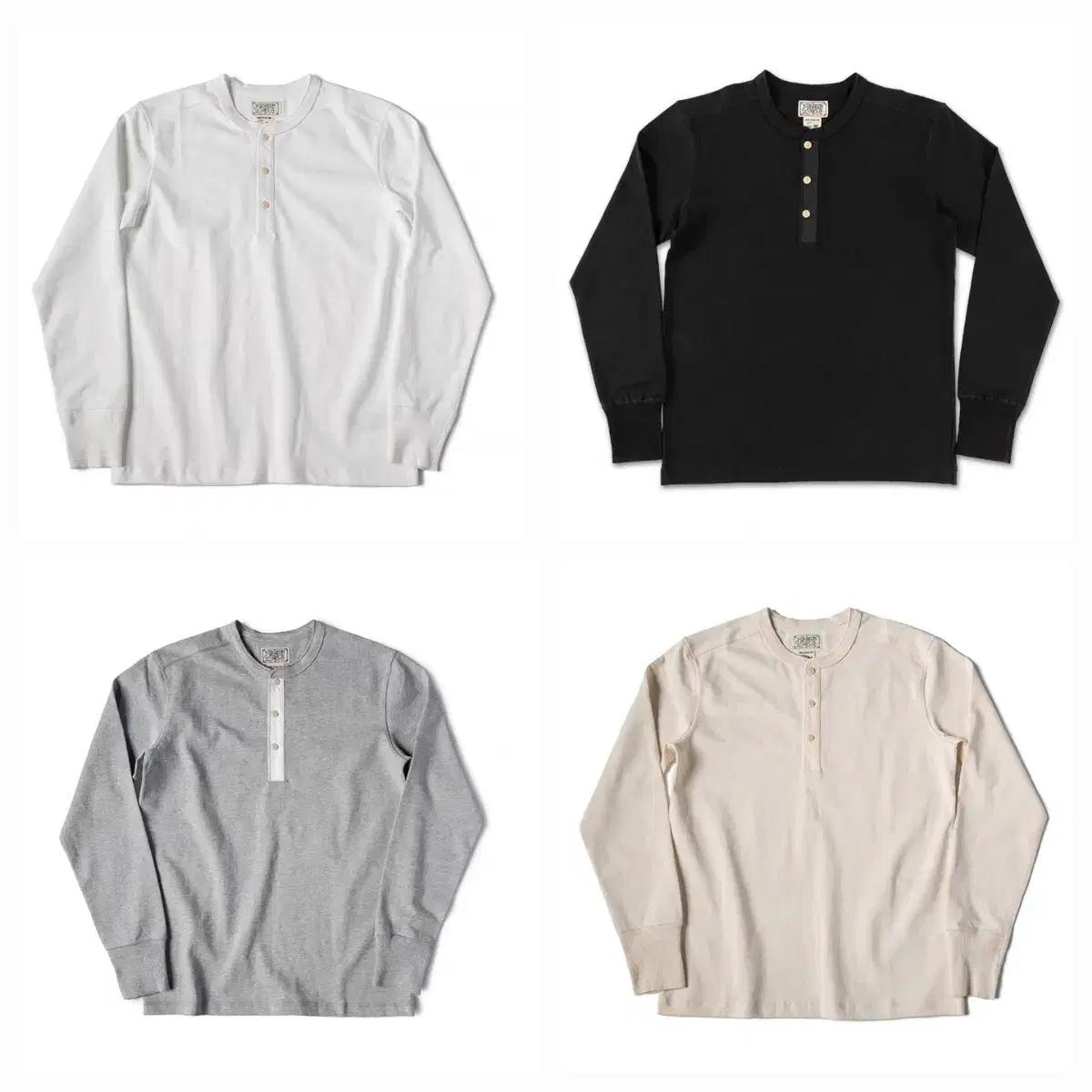 (S-XXL/해외) 브론슨 350G 헨리넥 이너 롱슬리브 5col