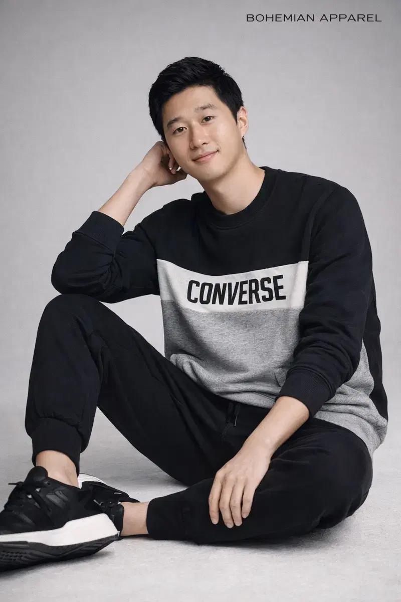 [남자-100]컨버스 레터링 맨투맨티셔츠
