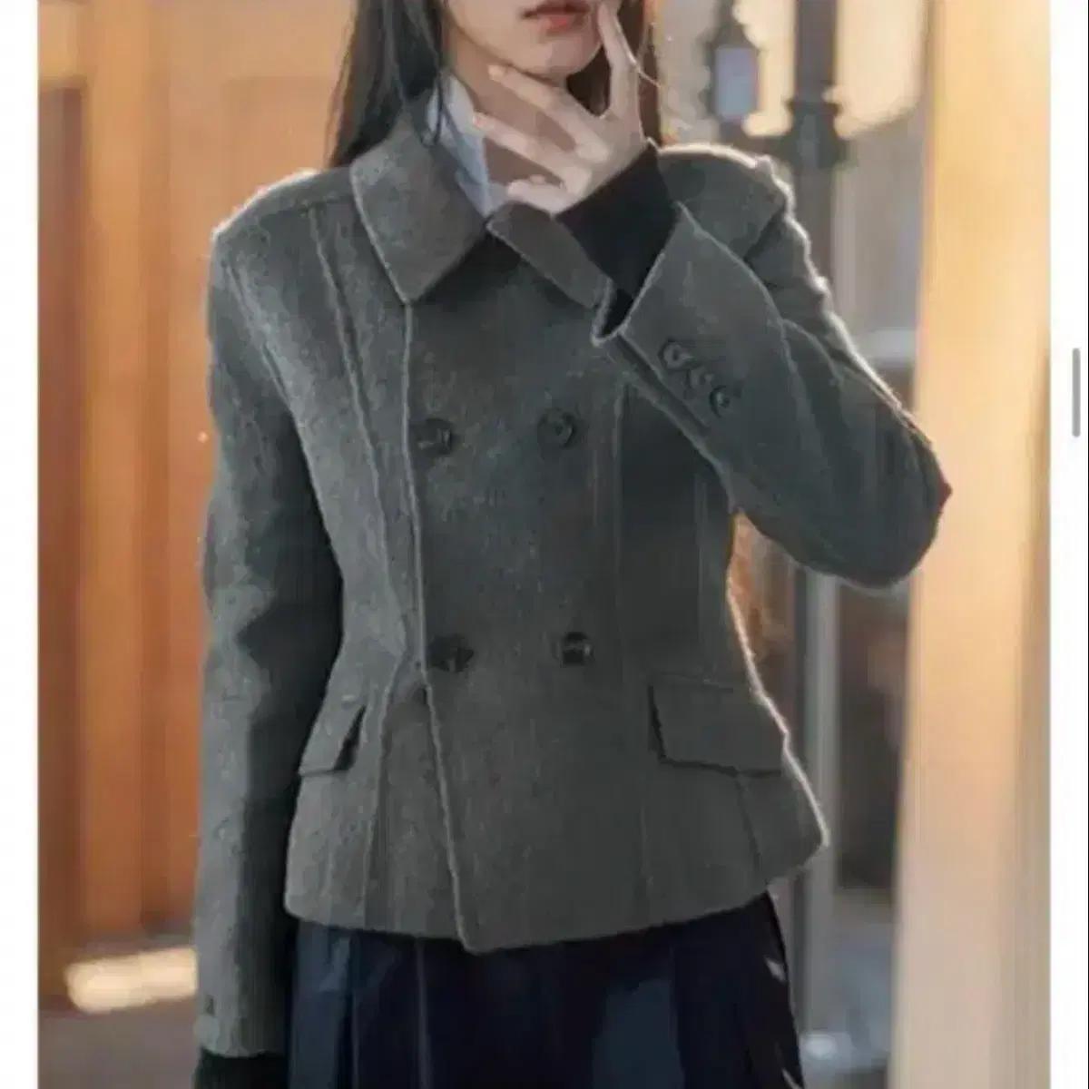 핸드메이드 더블 숏코트