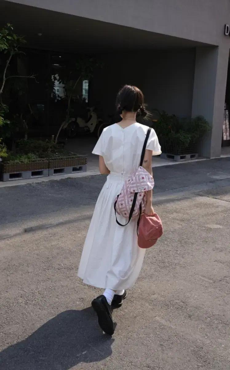 (새상품)모데스트무드 퓨어 원피스 드레스 화이트