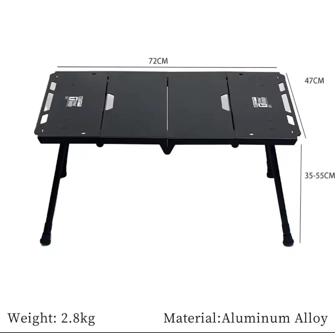 블랙,경량 휴대용 접이식 캠핑 테이블, 알루미늄 합금 테이블