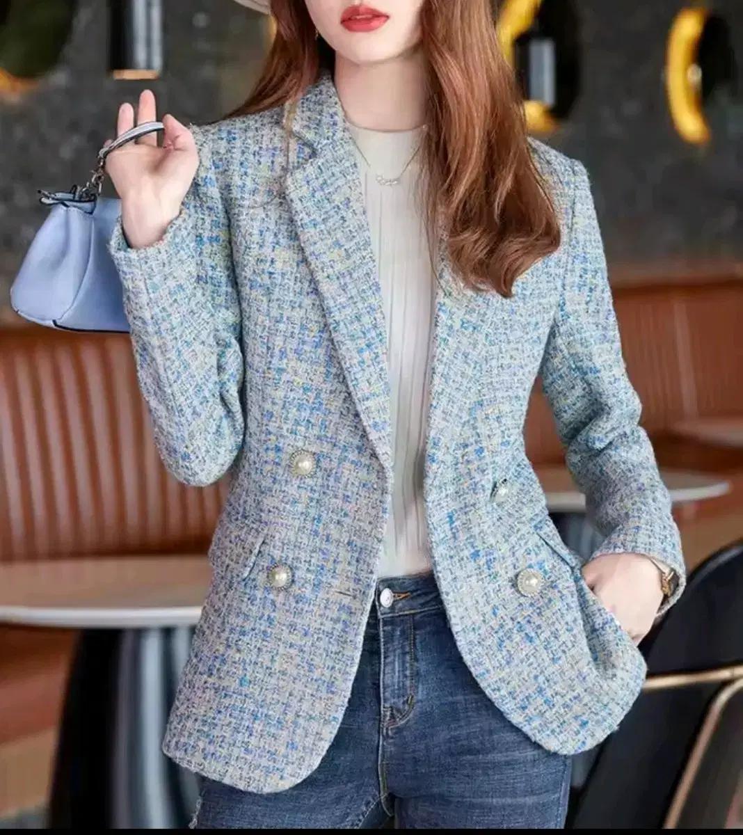 [새제품] 여성 트위드 재킷 봄 자켓 55반 S