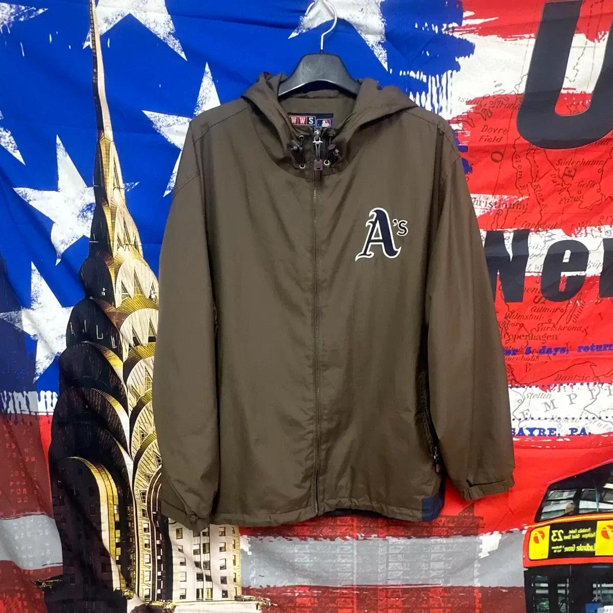 s급 Mlb 애슬레틱스 오버핏 바람막이점퍼2xl 110