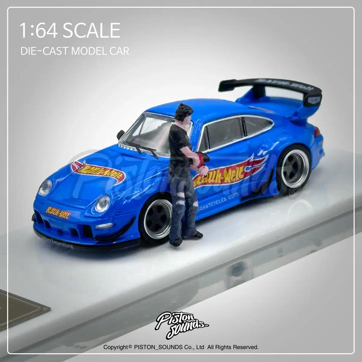 1:64스케일 다이캐스트 포르쉐 993 RWB 핫휠 리버리 피규어 버전