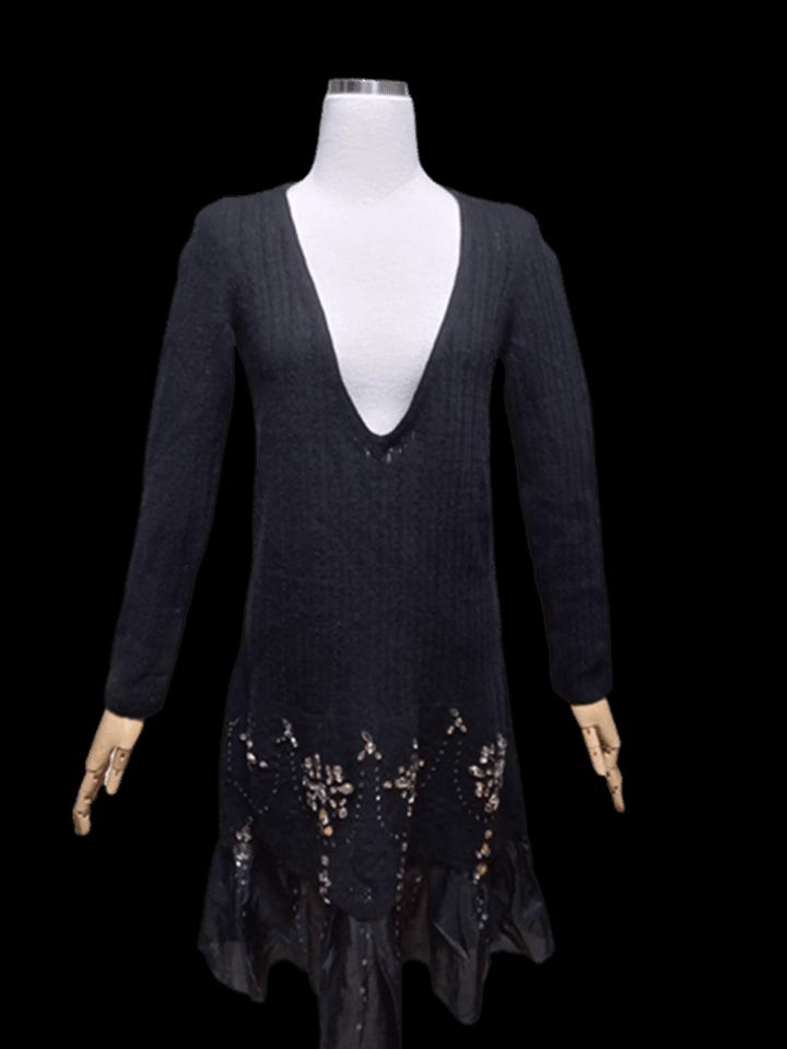 SJSJ에스제이에스제이 캐시미어 앙고라소재 여성 골지 니트긴팔원피스90