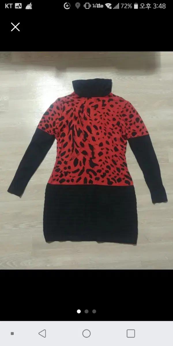 목폴라 니트 원피스 롱티 두툼 보온성 높음 -새것- (사이즈 S)