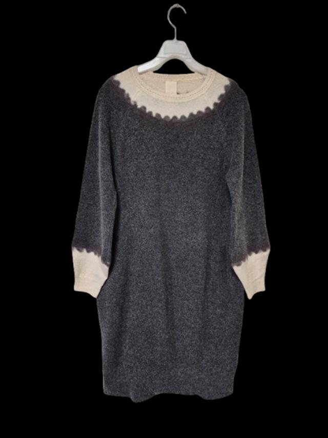 오즈세컨O2ND 정품 모100 라운드넥 추동용 여성니트긴팔원피스85