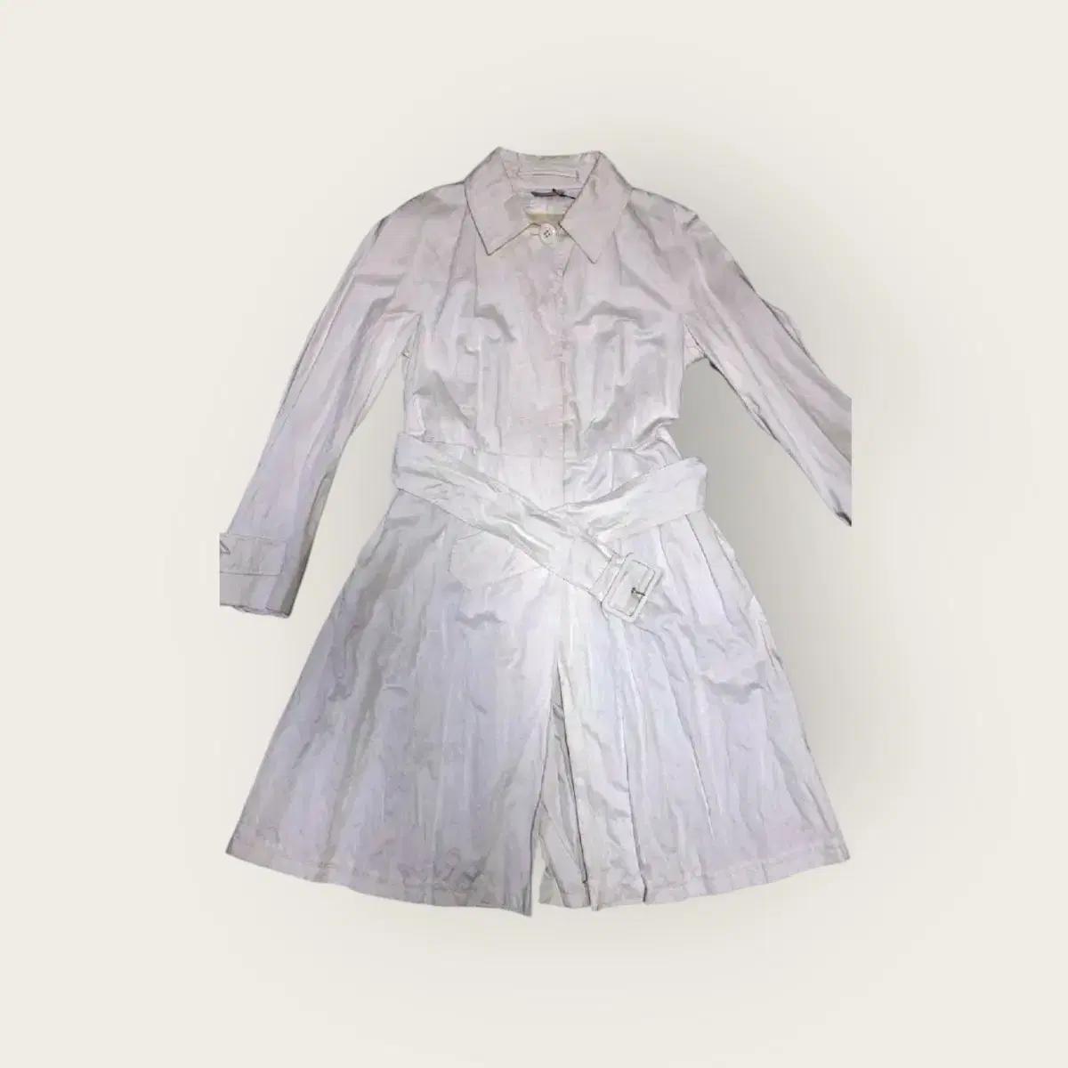 48)막스마라 Maxmara 벨트코트 맥시 코트 트렌치 코트 화이트 올백