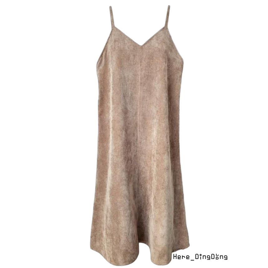 딩동 :)[겨울옷50%할인] 브이넥 코듀로이 뷔스티에 롱원피스