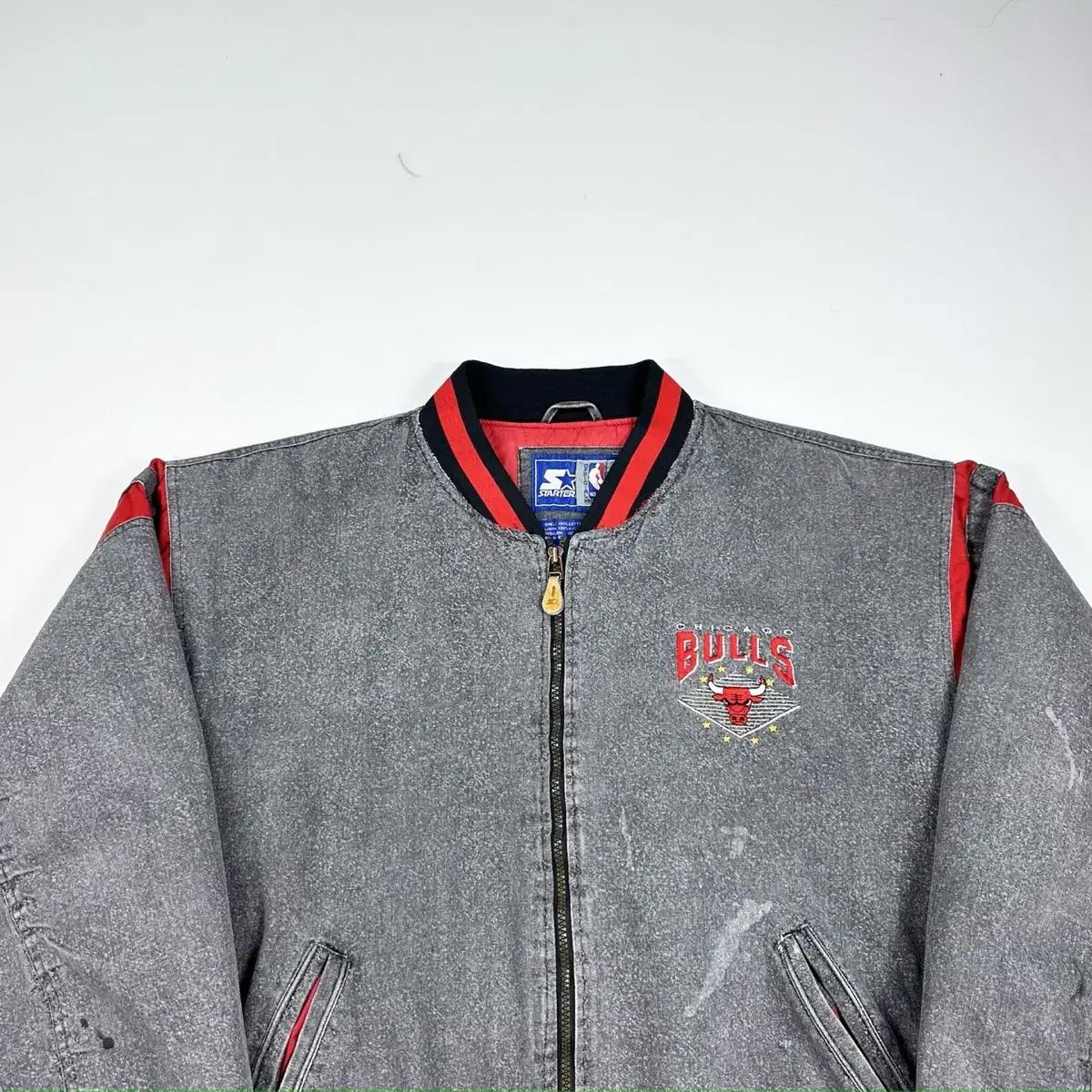 스타터 시카고 불스 차콜 바시티 스타디움 자켓 (XL)