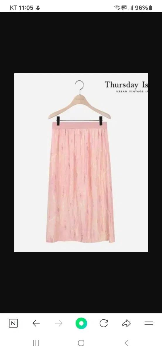 써스데이아일랜드 물나염플리츠스커트