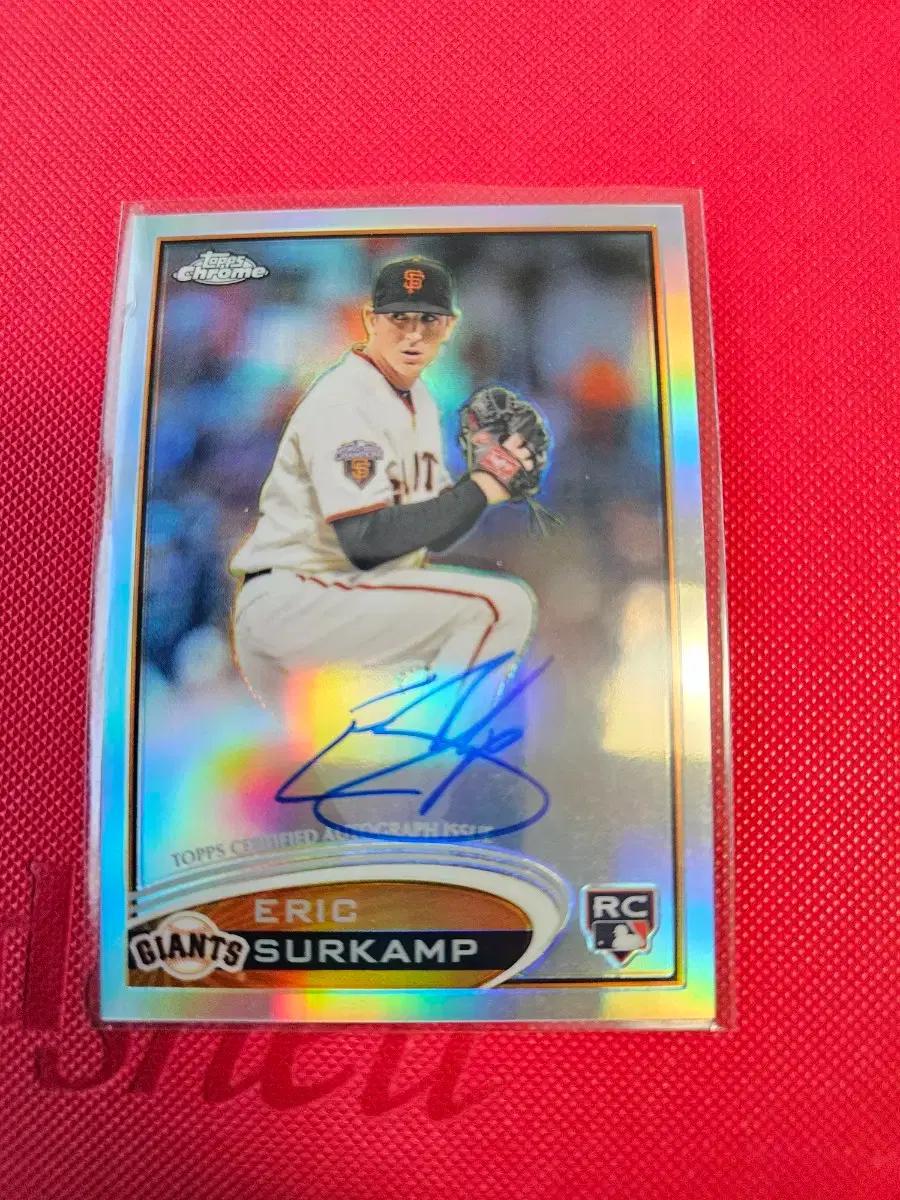 한화 용병 에릭 서캠프 탑스 리플렉터 오토 카드