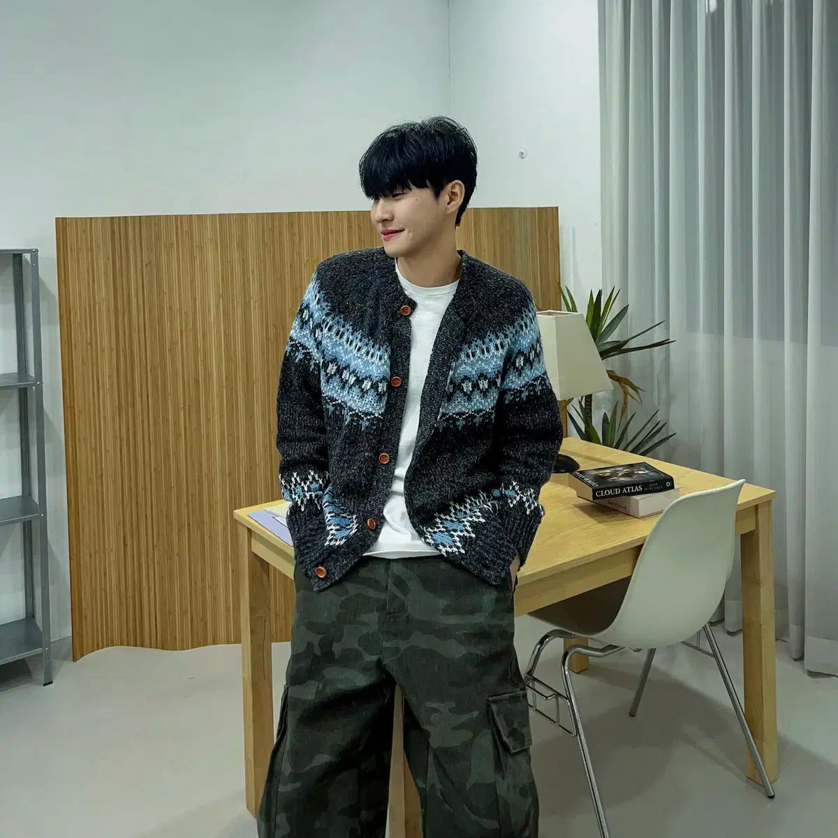 [새상품]노르딕니트가디건 3color 니트 커플템 겨울 가을 봄 남자옷