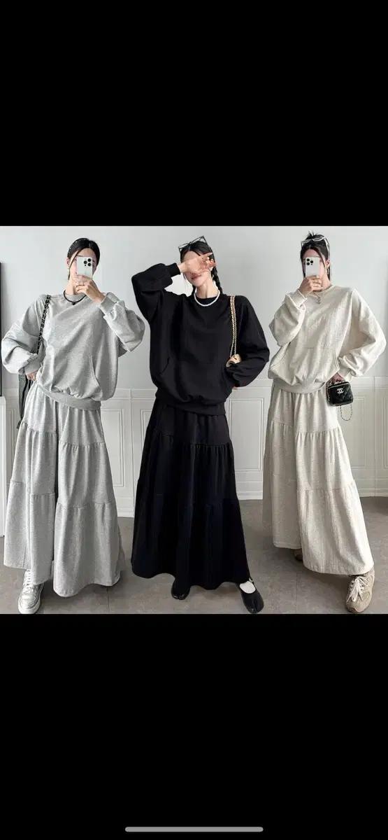 봄신상 새상품 여성 맨투맨 캉캉스커트 트레이닝 세트 투피스 원피스