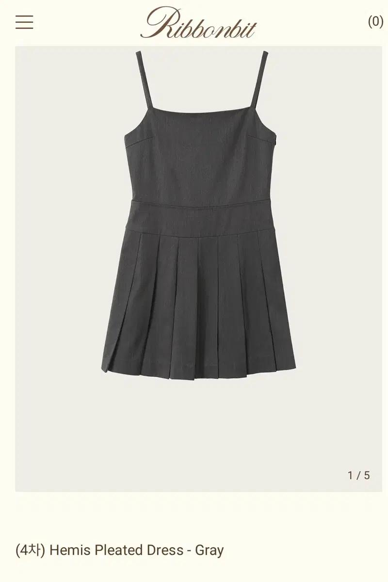 Ribbonbit Hemis Pleated Dress - Gray