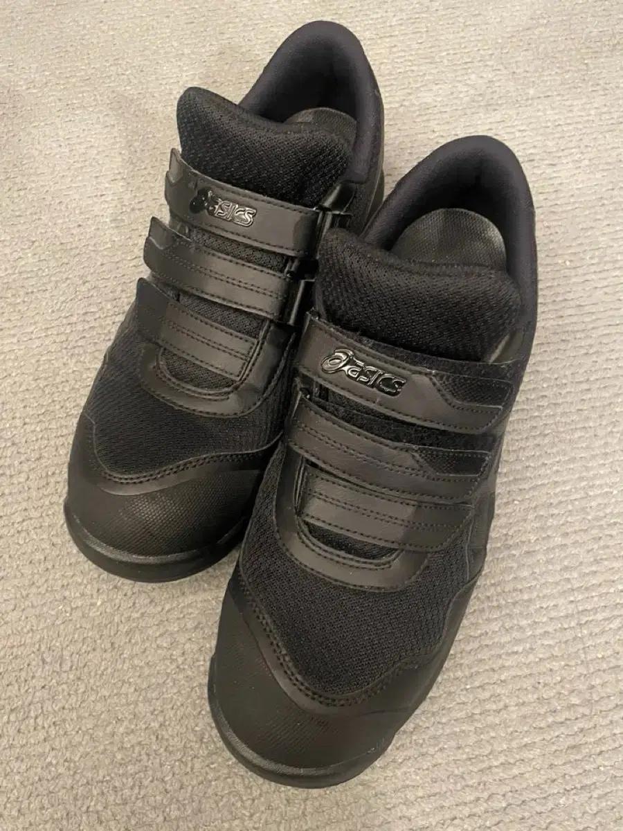 아식스 블랙 찍찍이 운동화 280