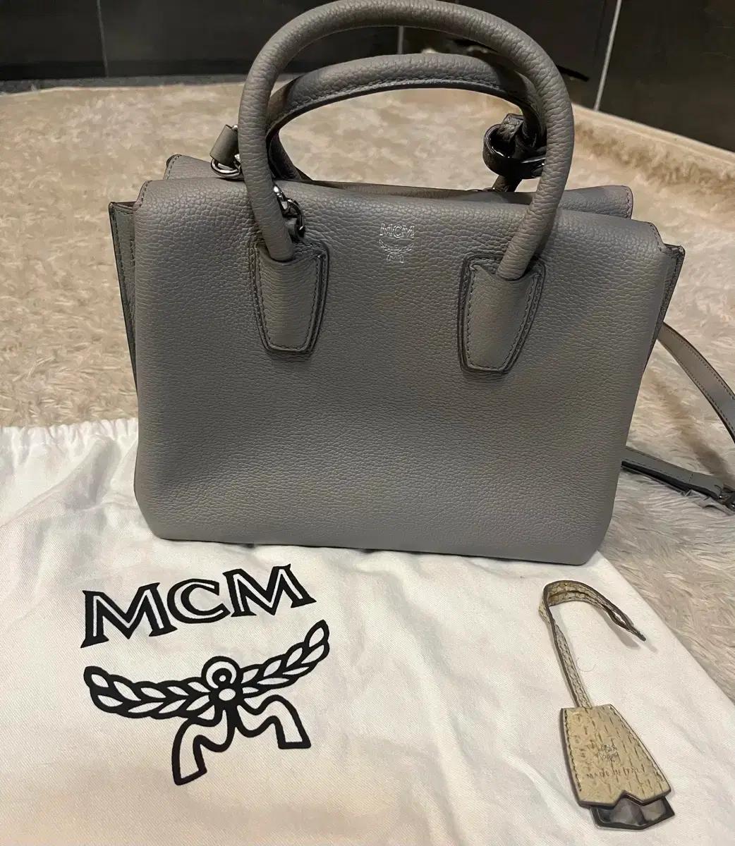 MCM 미니 토트백 회색 (정품 )