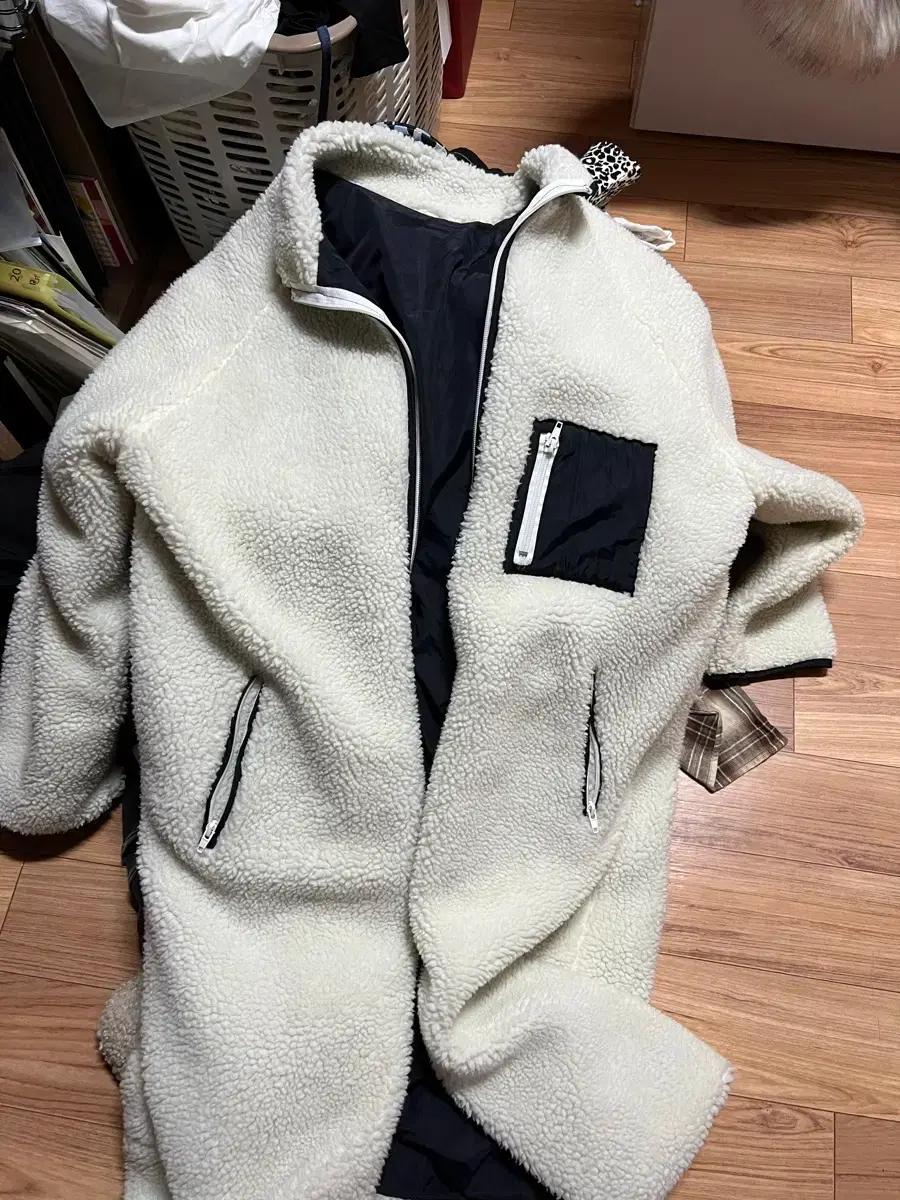 털 후리스 롱 자켓 점퍼 여성 겨울 아우터 패딩