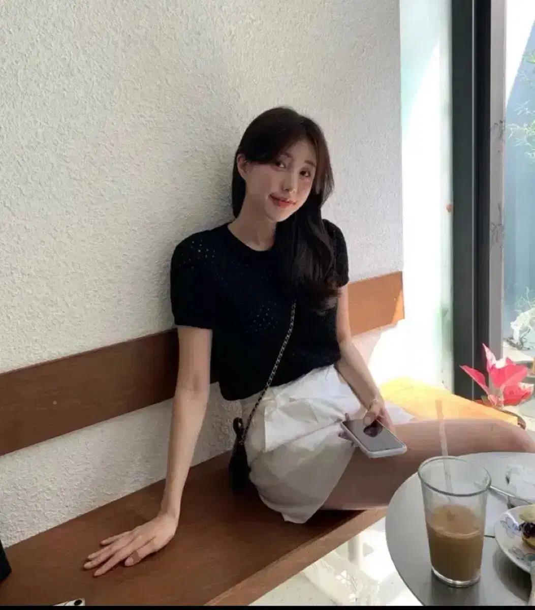 새상품  베이스카시 니트 블랙
