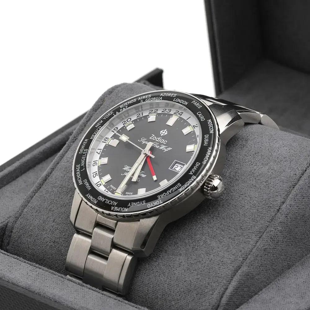 조디악 슈퍼 씨 울프 ZO9409 GMT 월드타임 40mm 오토매틱 시계