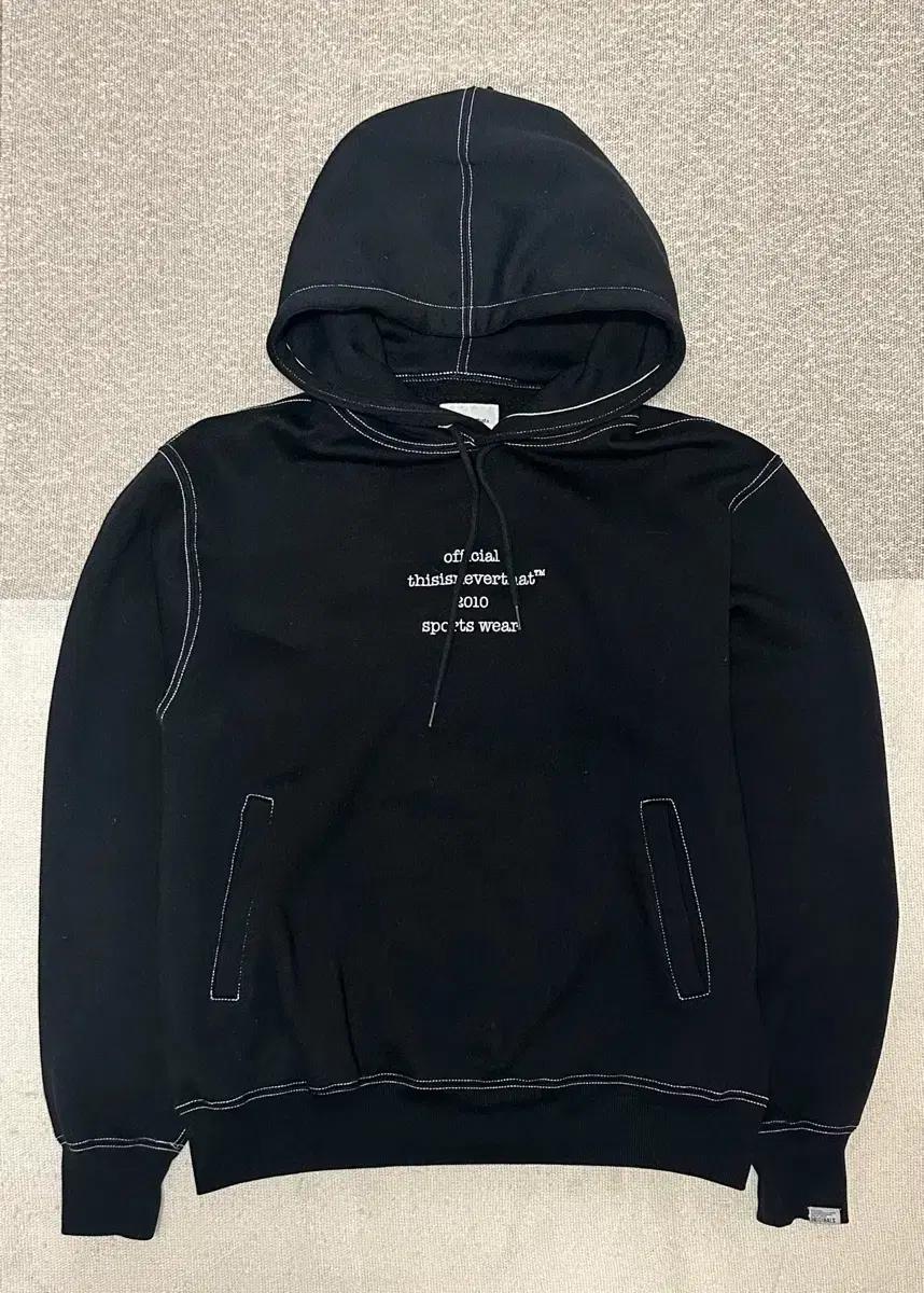 thisisneverthat 디스이즈네버댓 디네댓 스티치 기모후드 블랙S