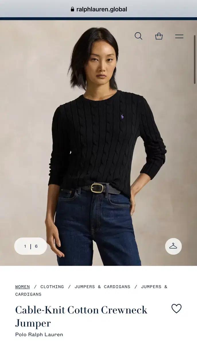 [새상품] 폴로 랄프로렌 여성 케이블 니트(S사이즈)