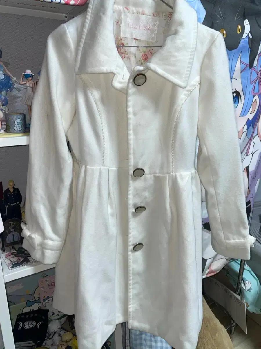양산형 빈티지 리즈리사 화이트 숏코트