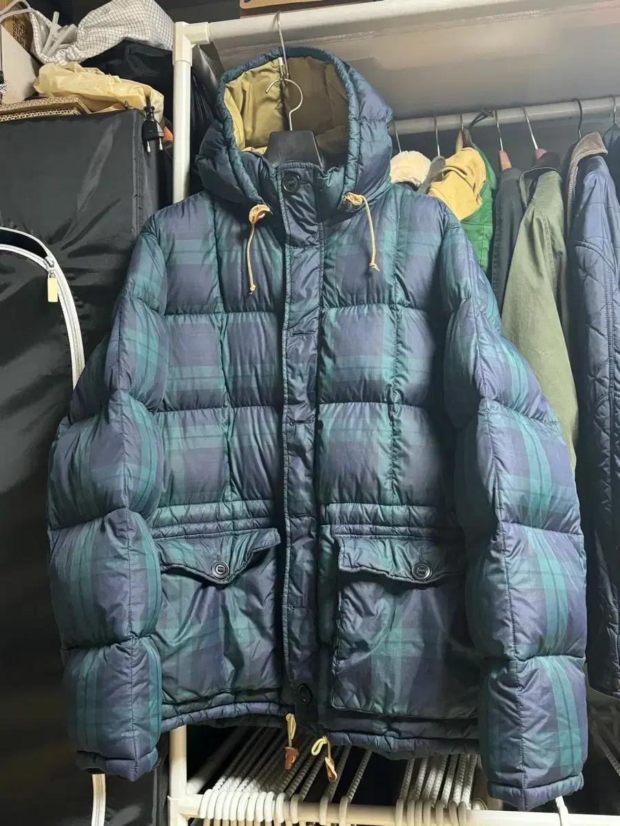 [XL] 폴로 랄프로렌 럭비 블랙워치 다운 패딩