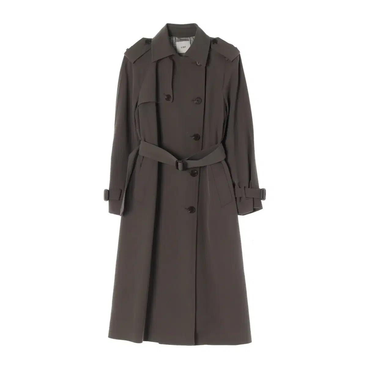 [S]리스트 카키그레이 롱 트렌치코트