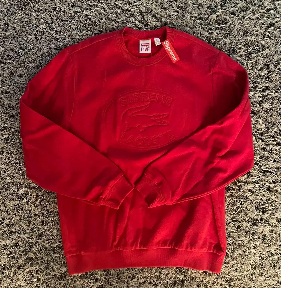 Supreme 슈프림 라코스테 크루넥 스웨트셔츠 L
