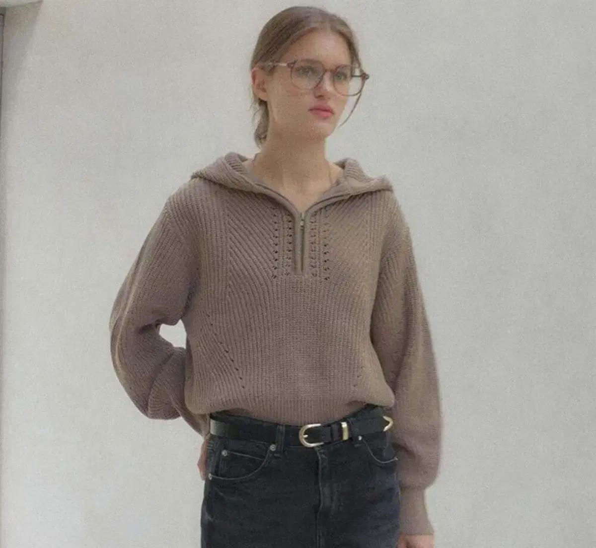 루에브르 후드 니트