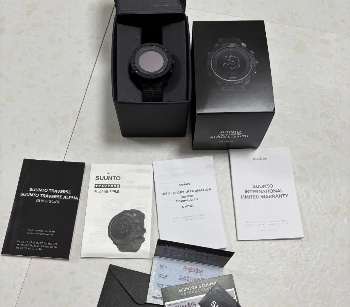suunto traverse alpha stealth 시계