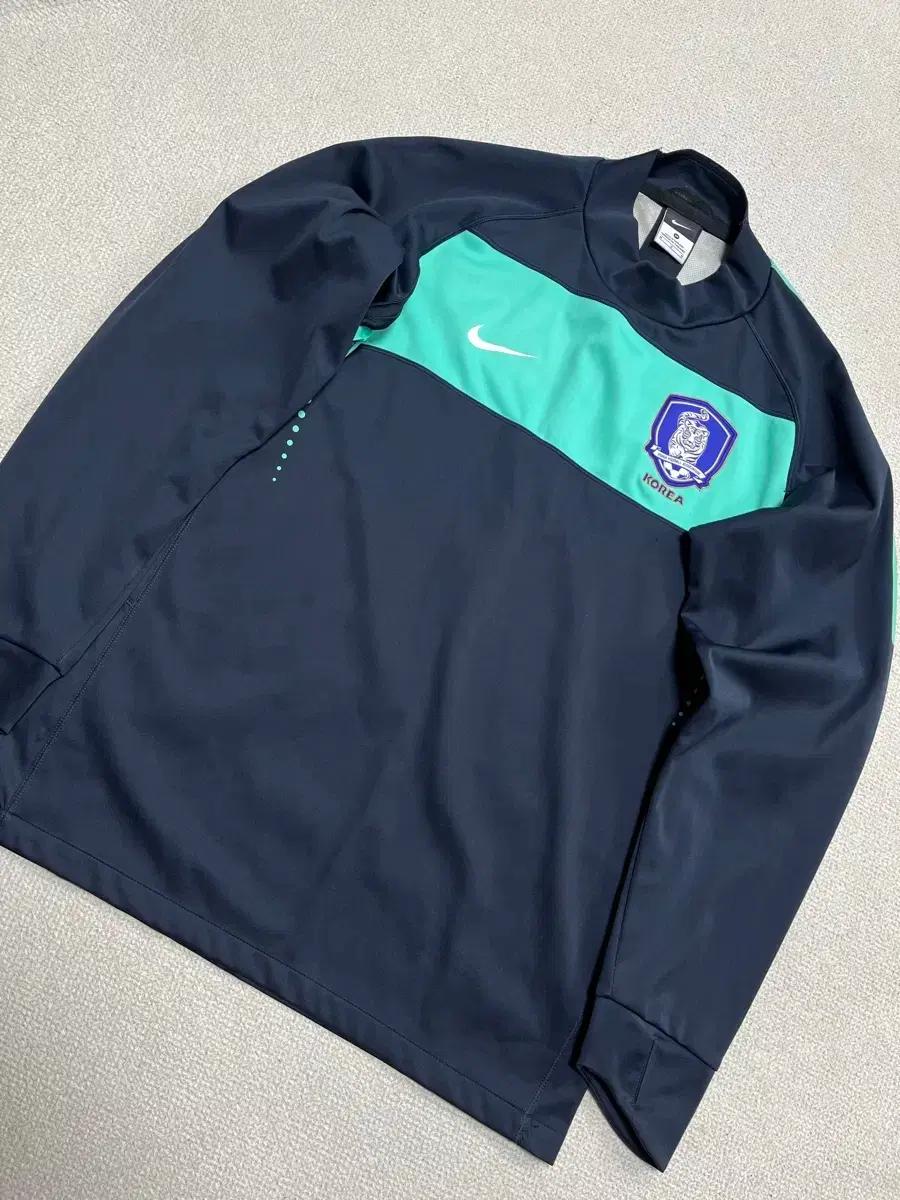 나이키 대한민국 국대 축구 유니폼 트레이닝 쉘탑 95