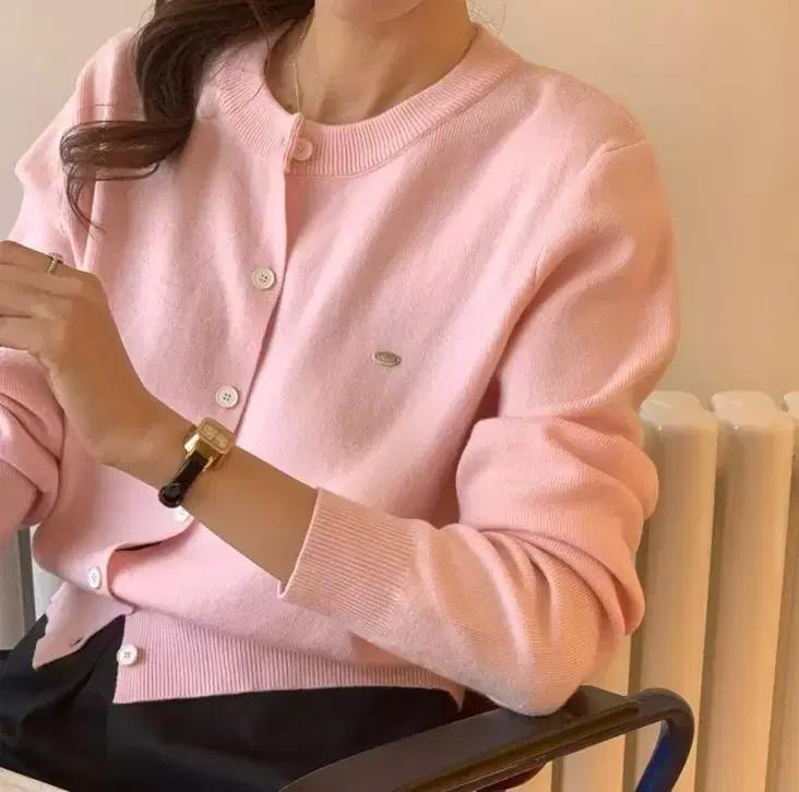 NE157)6컬러 라운드 와펜 숏 니트 가디건 데일리룩 꾸안꾸룩 봄신상