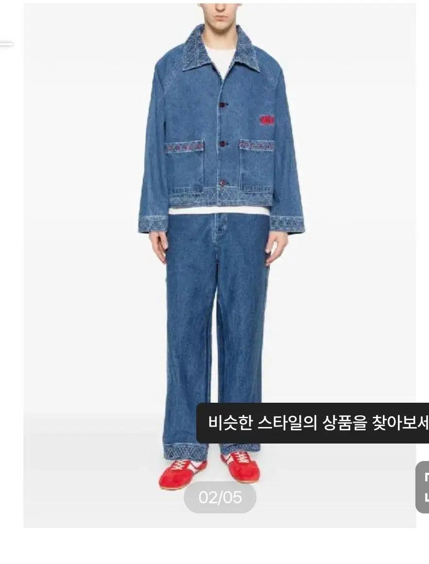[L]bode 스티치 데님 청자켓