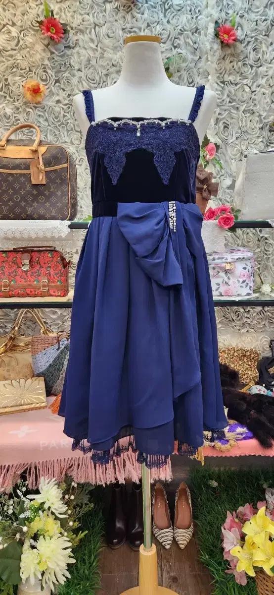 axes femme 벨벳 + 쉬폰 원피스 (지뢰계) (55 66)