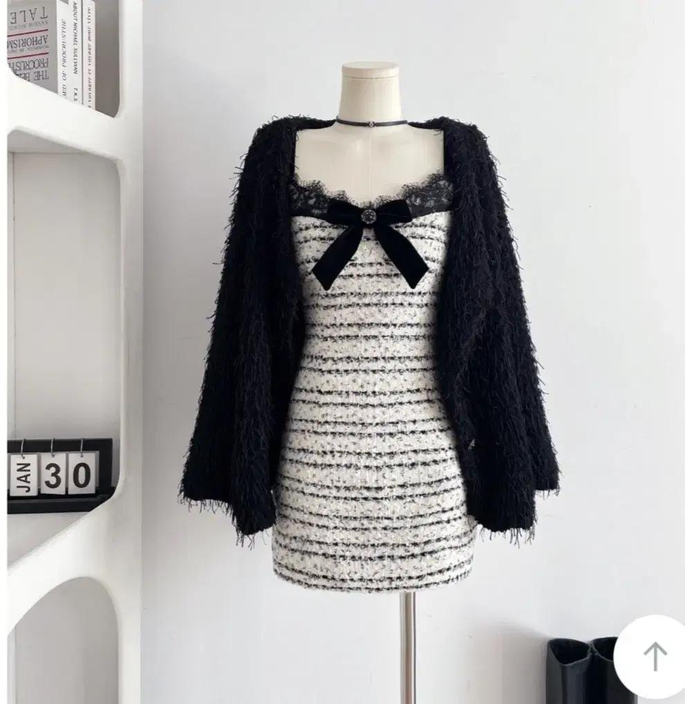 (요즘인기템)블랙퍼가디건 푸들가디건 봄가디건 루즈핏가디건 벌룬가디건