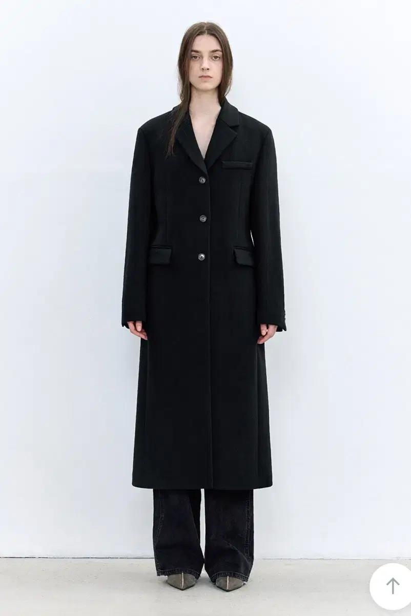 인사일런스우먼 캐시미어 싱글 맥시 코트 블랙(s)