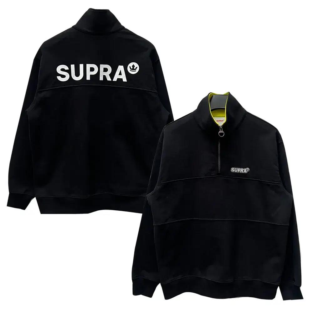 SUPRA 수프라 오버핏 반집업 맨투맨 M